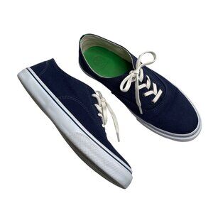 Tory Burch Murray Navy Canvas Lace-Up Fashion Sneakers Womens Size 9